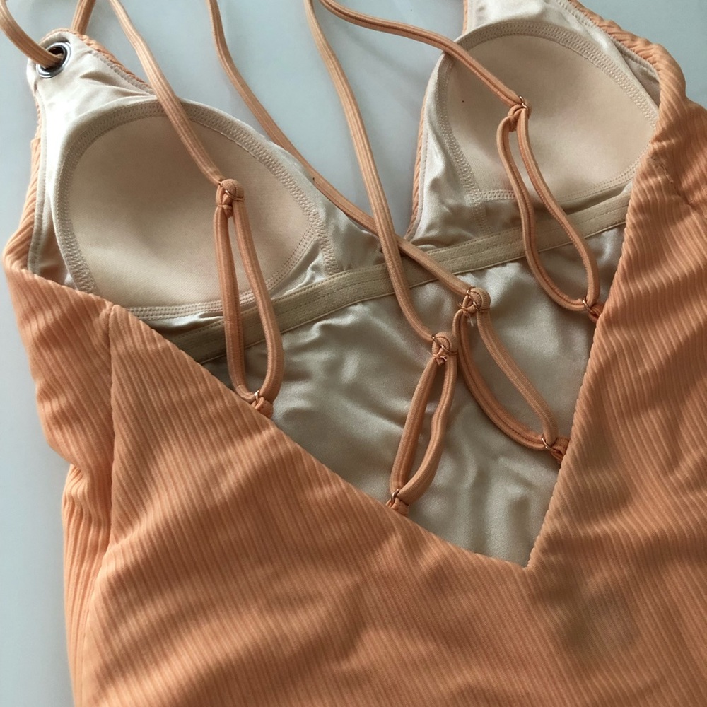 Pacsun Ribbed Peach One Piece - Picture 5 of 7